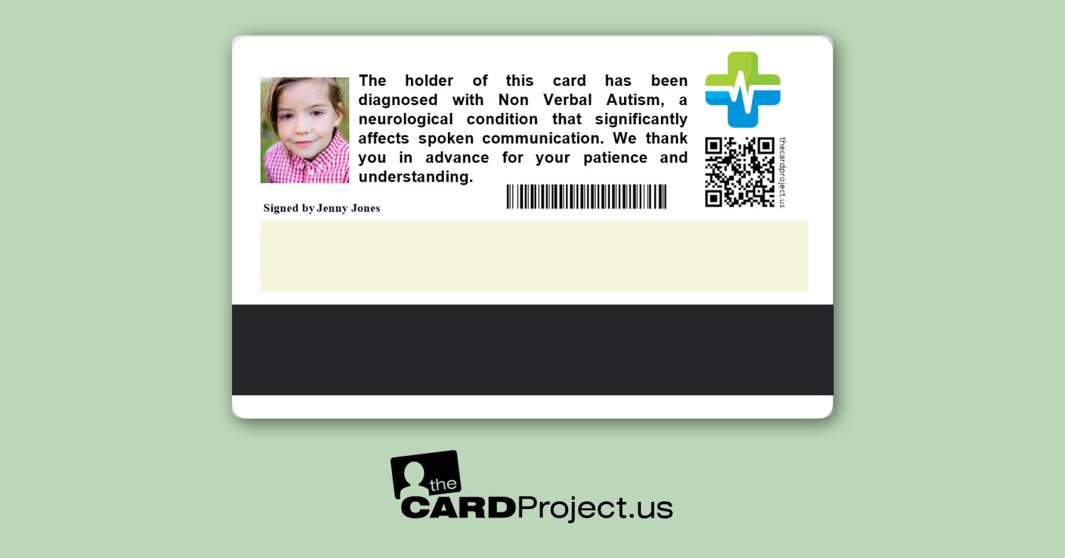 Nonverbal Autism Premium Medical Card (REAR)